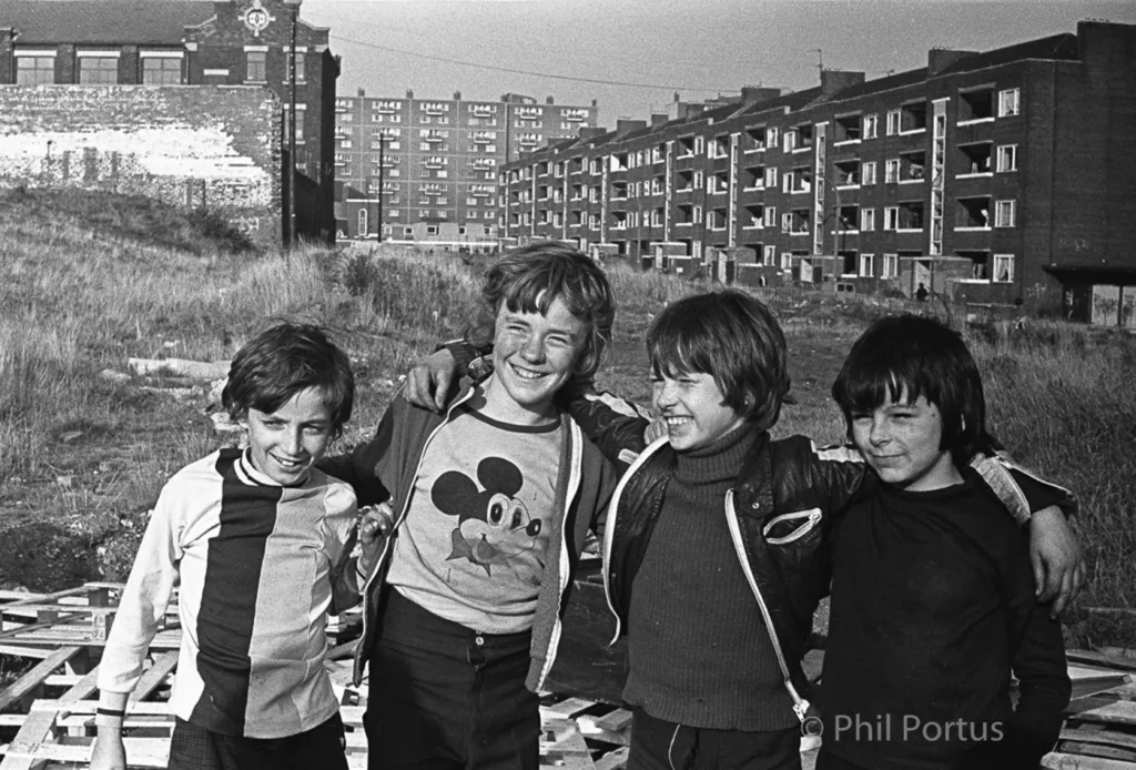 Salford lads, 1978, Regent Road, Salford,UK