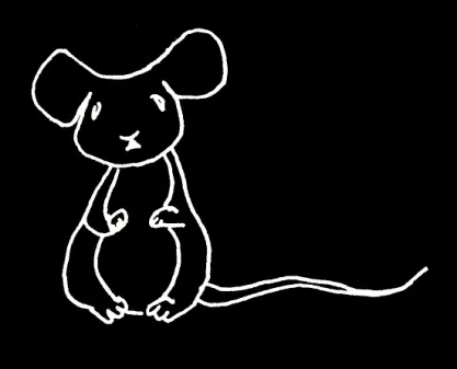 Illustration for the poem Eek — a small grey mouse